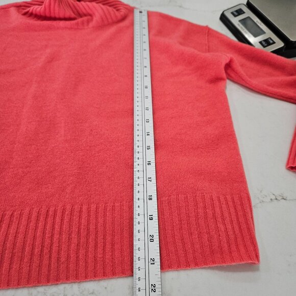 Free People Poppy Cashmere Turtleneck Sweater XS Geranium Ribbed Mock Neck - Picture 12 of 12